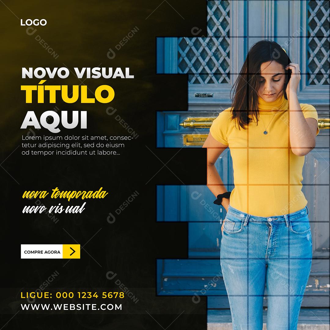 Social Media Nova Temporada novo Visual Modas Lojas PSD Editável