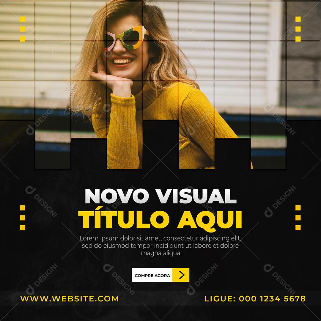 Novo Visual lojas Modas Social Media PSD Editável