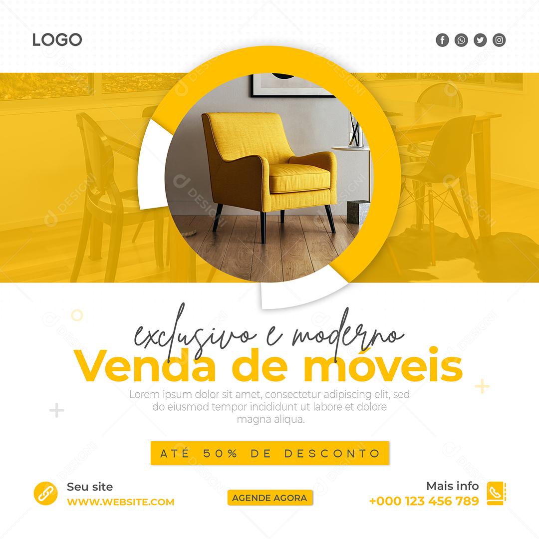 Social Media Exclusivo e Moderno Venda de Móveis Mobiliária PSD Editável