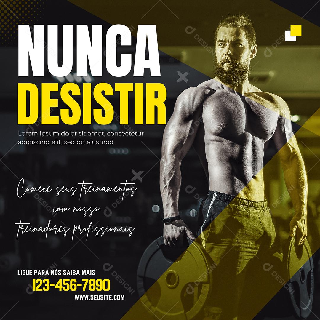 Social Media Comece seus Treinamentos com nosso Treinadores Academia PSD Editável