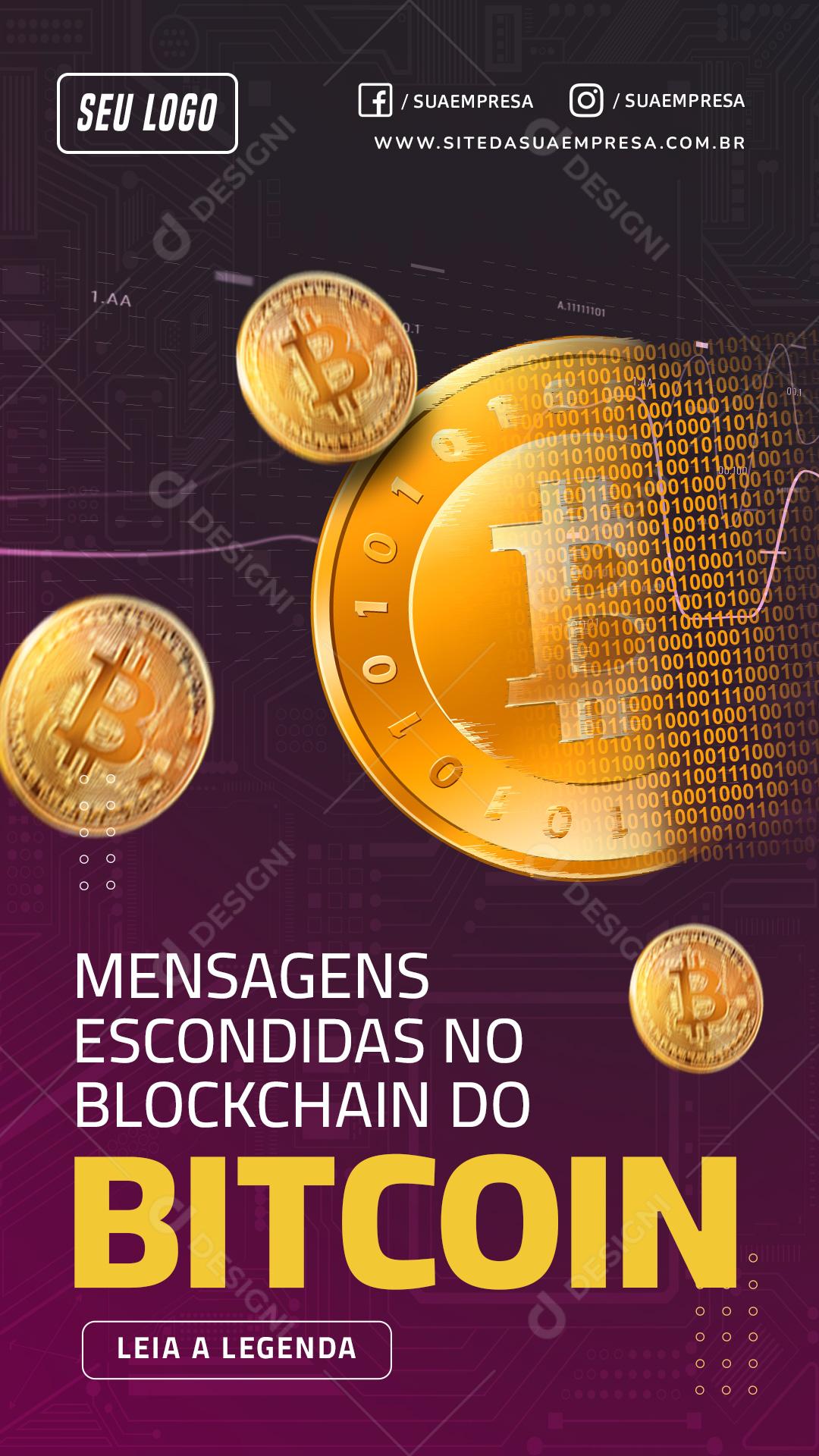 Social Media Investimento Mensagens Escondidas Story PSD Editável