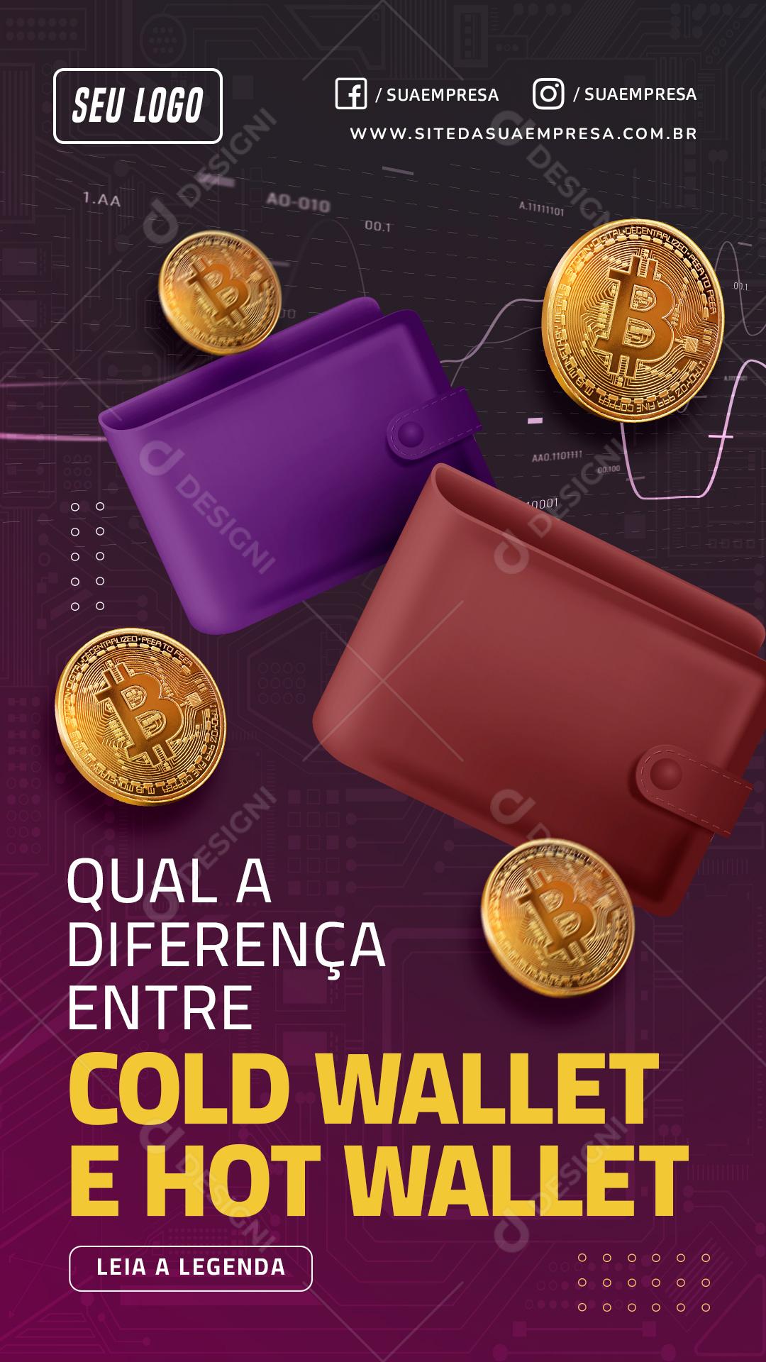 Social Media Story Qual a Diferença Entre Wallet PSD Editável
