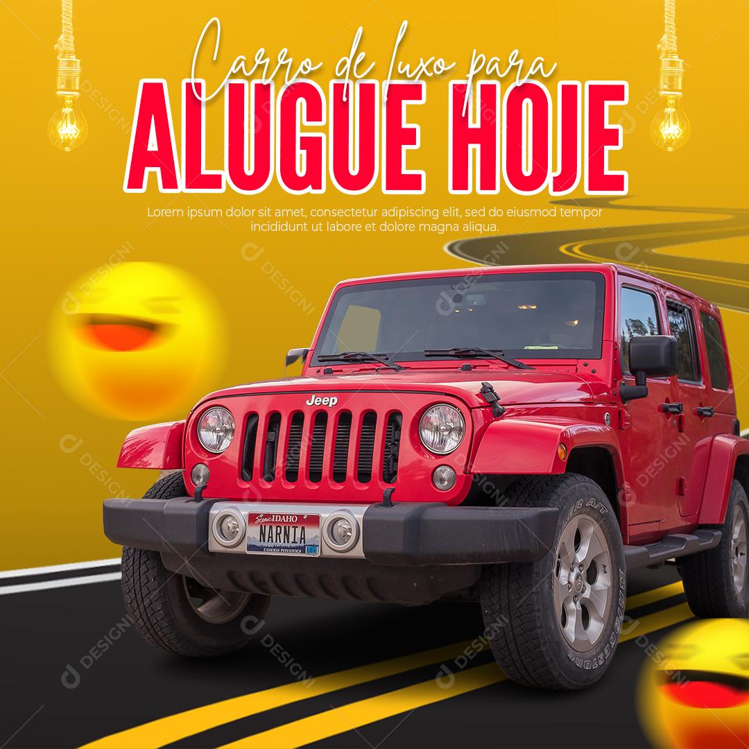 Carro de Luxo Alugue Hoje Locadoras Social Media PSD Editável