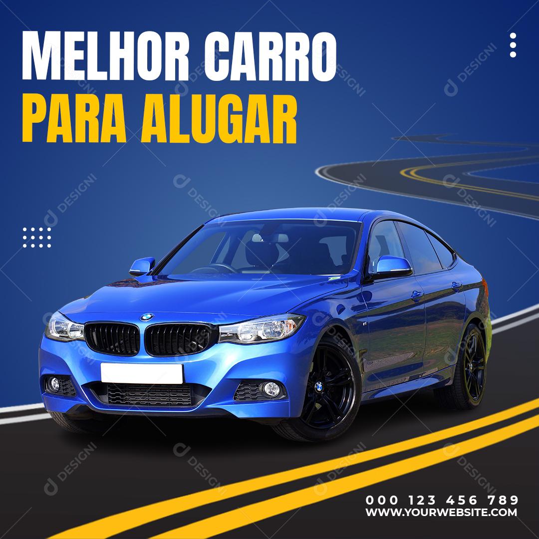 Social Media Melhor Carro para Alugar Locadoras PSD Editável