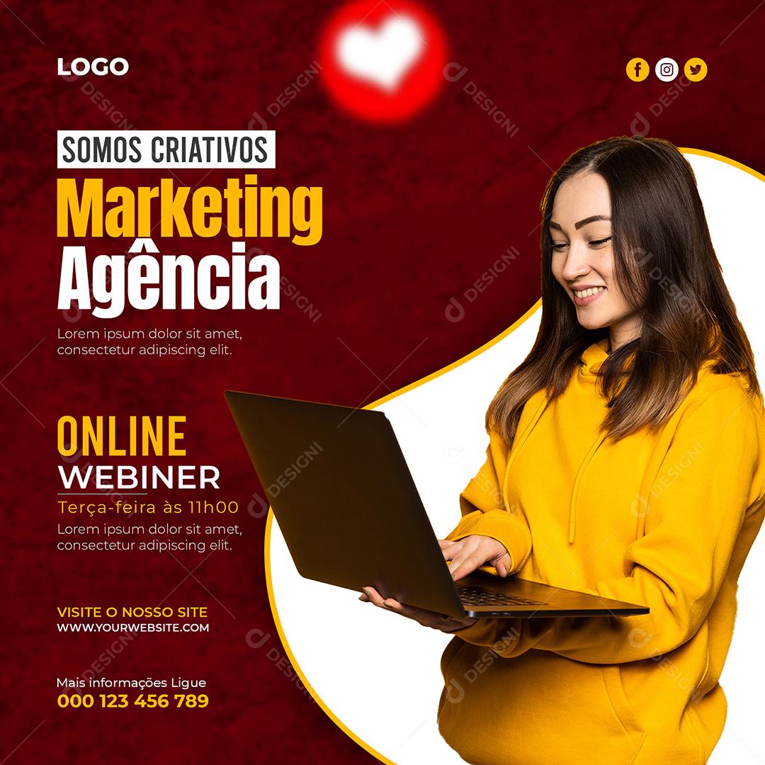 Social Media Somos Criativos Marketing Agência PSD Editável