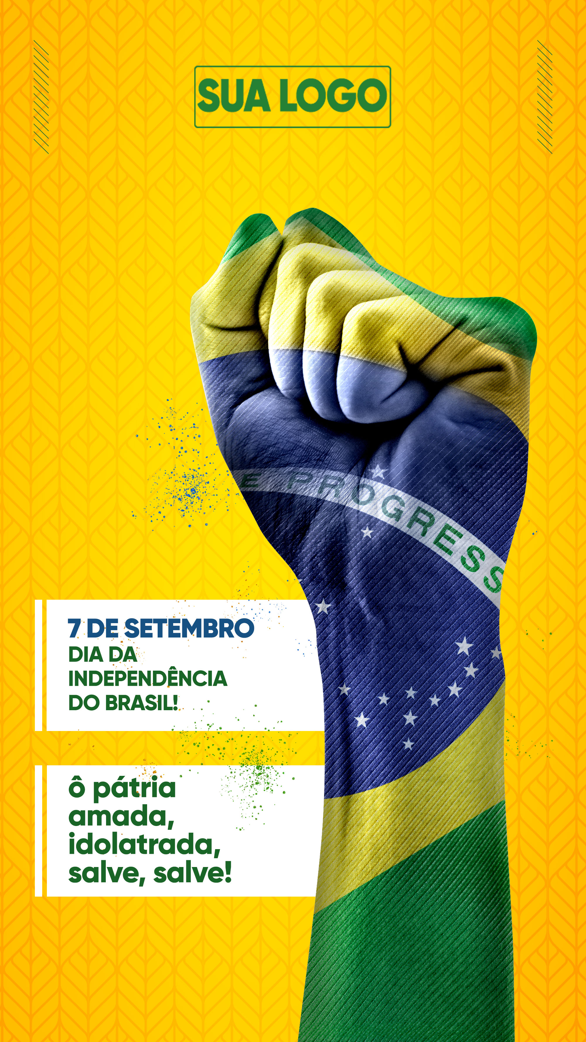 Social Media Story 07 de Setembro Pátria Amada Brasil PSD Editável