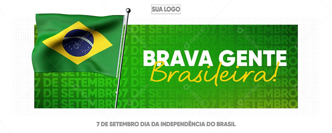 Social Media Banner Dia da Independência do Brasil para Celebração PSD Editável