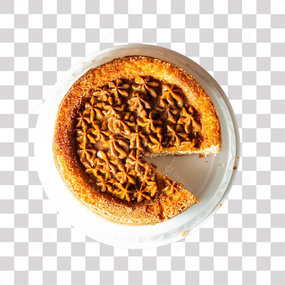 bolo de churros típico brasileiro com doce de leite PNG transparente
