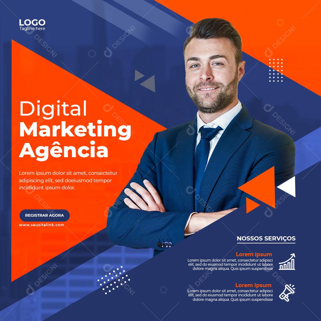 Social Media Digital Marketing Agência PSD Editável