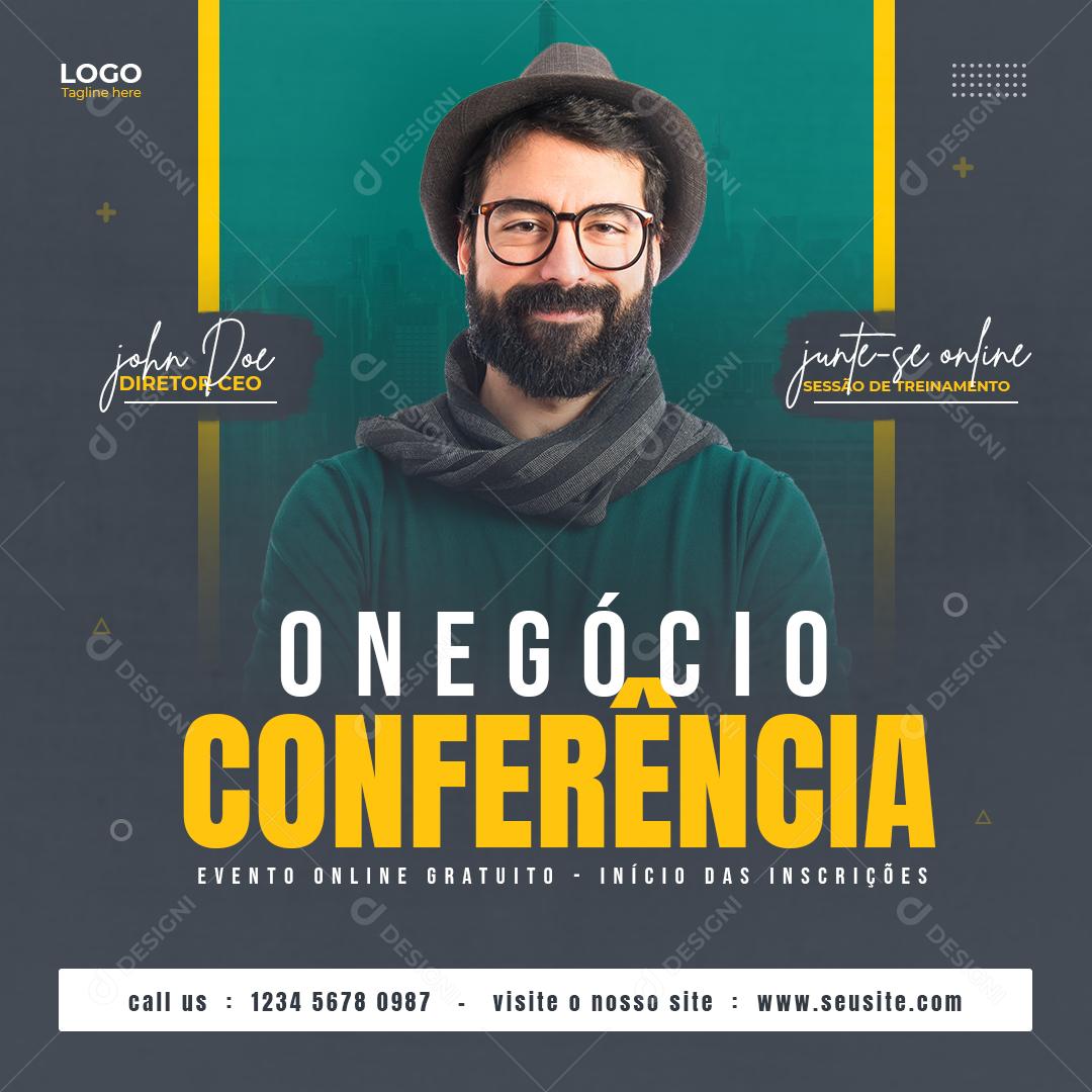 Social Media O Negócio Conferência Empresas PSD Editável