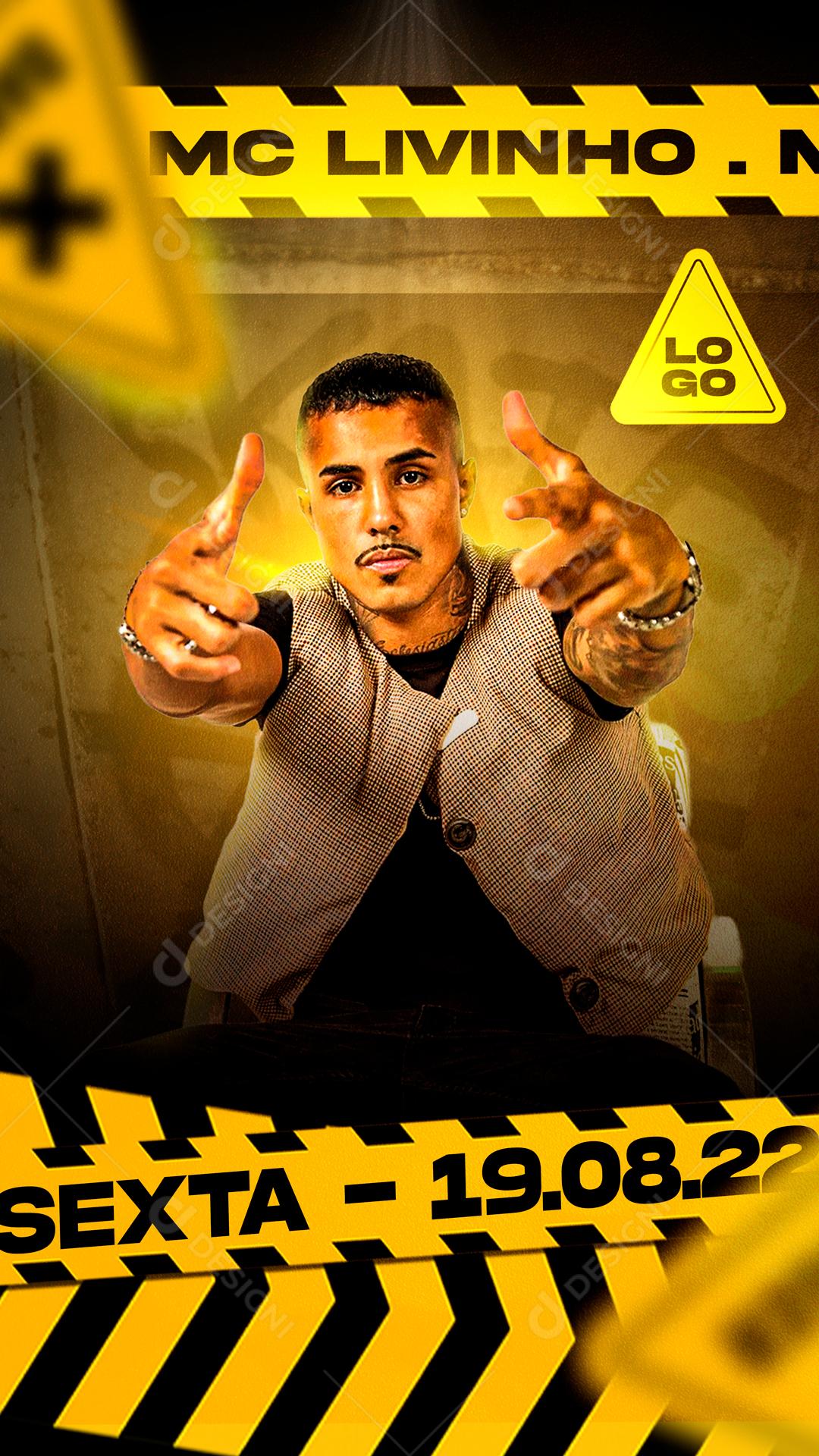 Story Mc Livinho Sexta Flyer Social Media PSD Editável