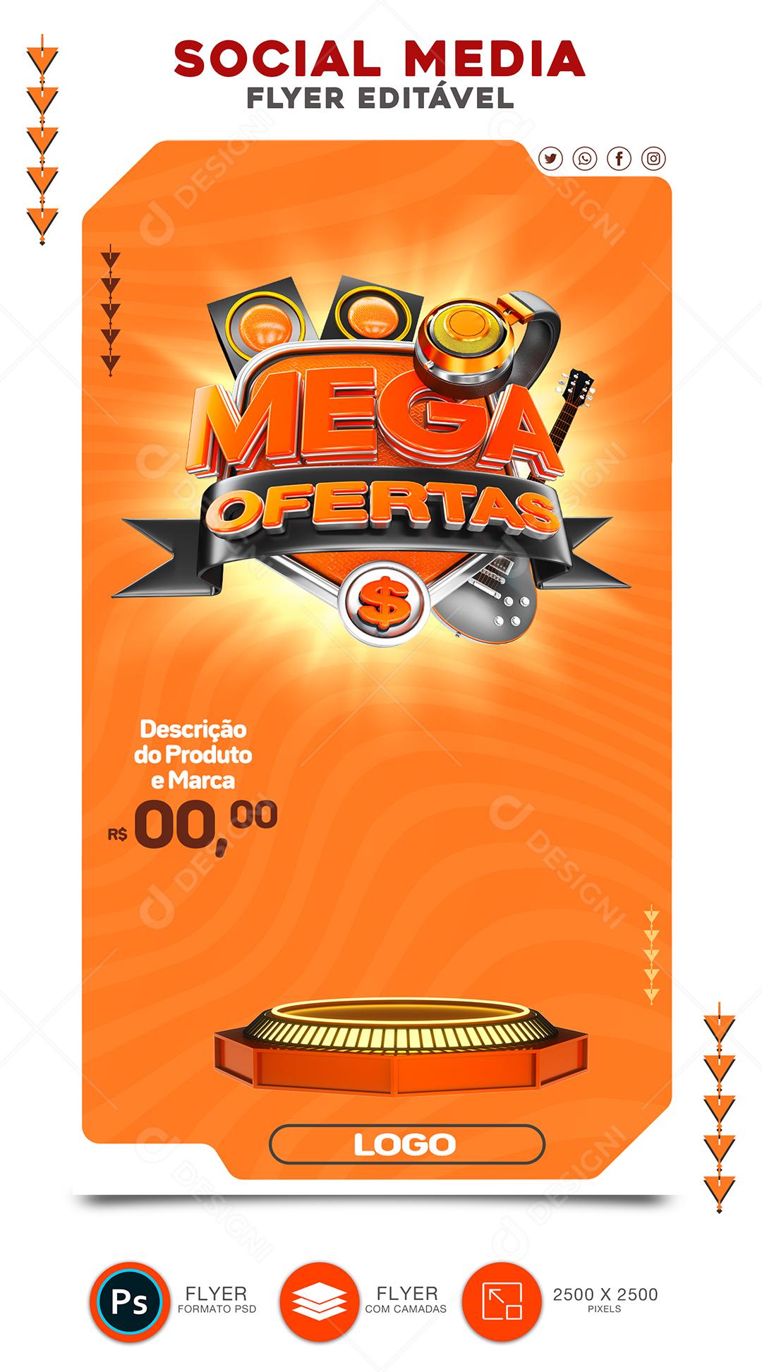 Story Mega Ofertas Produto Social  Media PSD Editável