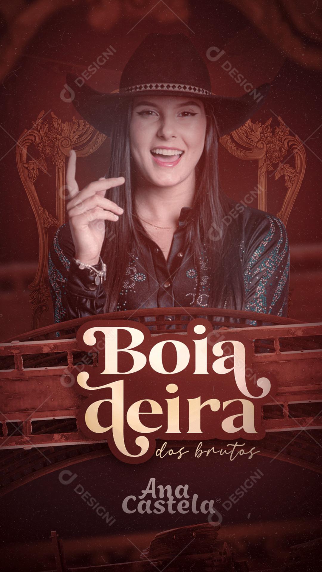 Story Boiadeira dos Brutos Ana Castela Flyer Social Media PSD Editável