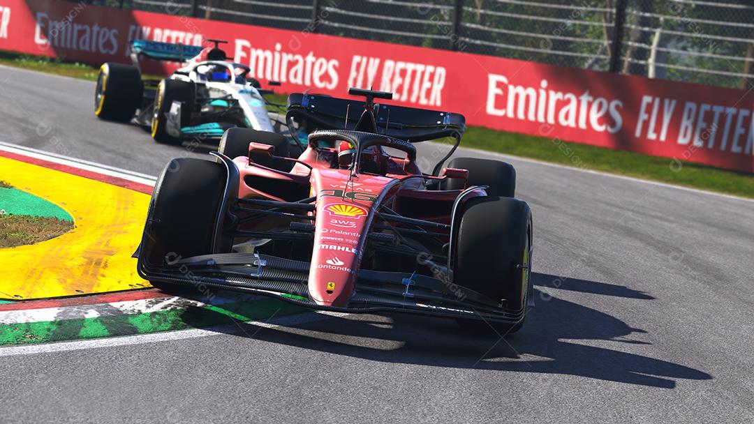 Ilustração 3D do carro Ferrari F1, 17 de julho de 2022, São Paulo, Brasil.