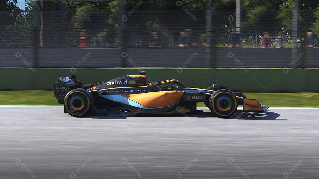 McLaren F1 Car panning ilustração 3D, 17 de julho de 2022, São Paulo, Brasil.