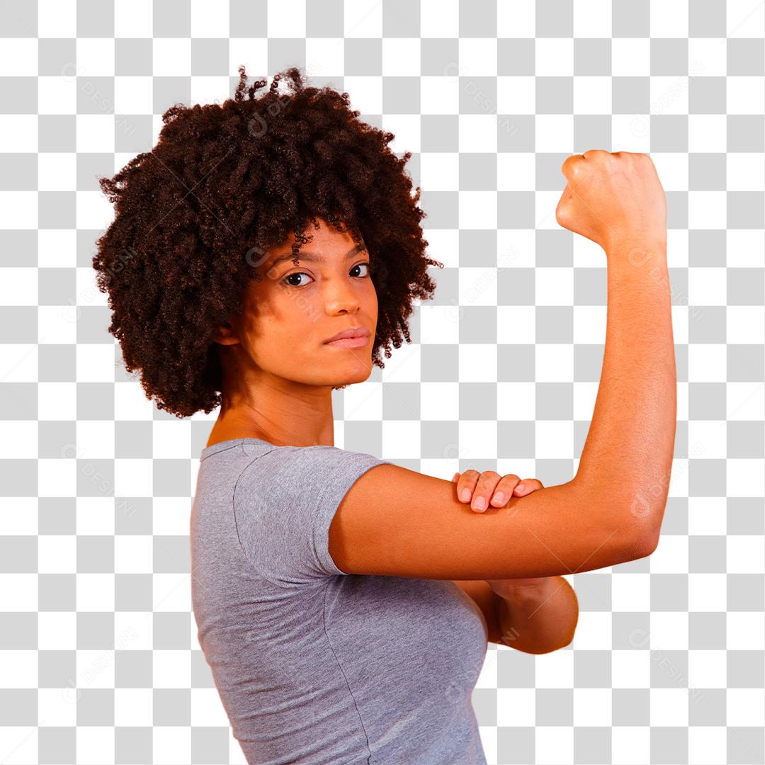 Mulher Afro o Punho do Poder Feminino