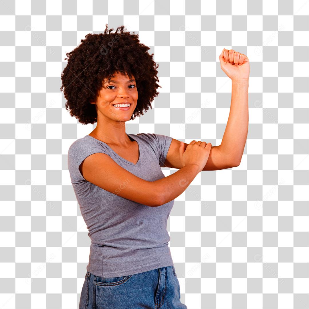 Mulher Afro o Punho do Poder Feminino