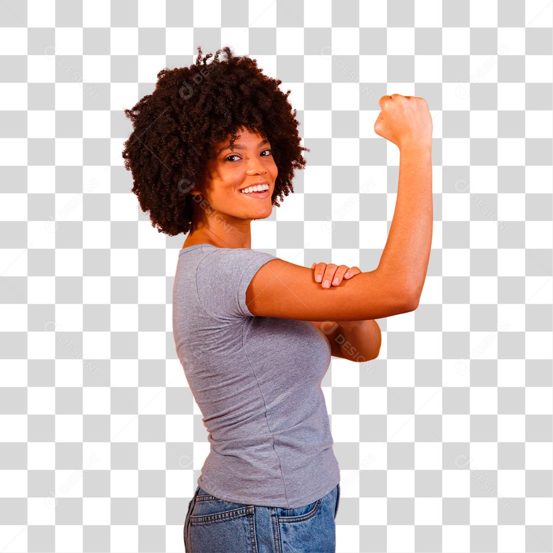 Mulher Afro o Punho do Poder Feminino