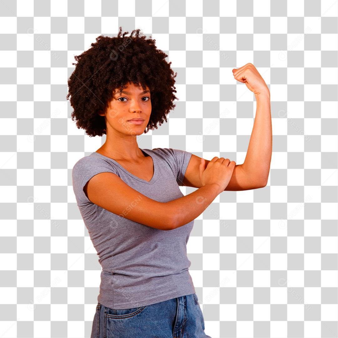 Mulher Afro o Punho do Poder Feminino