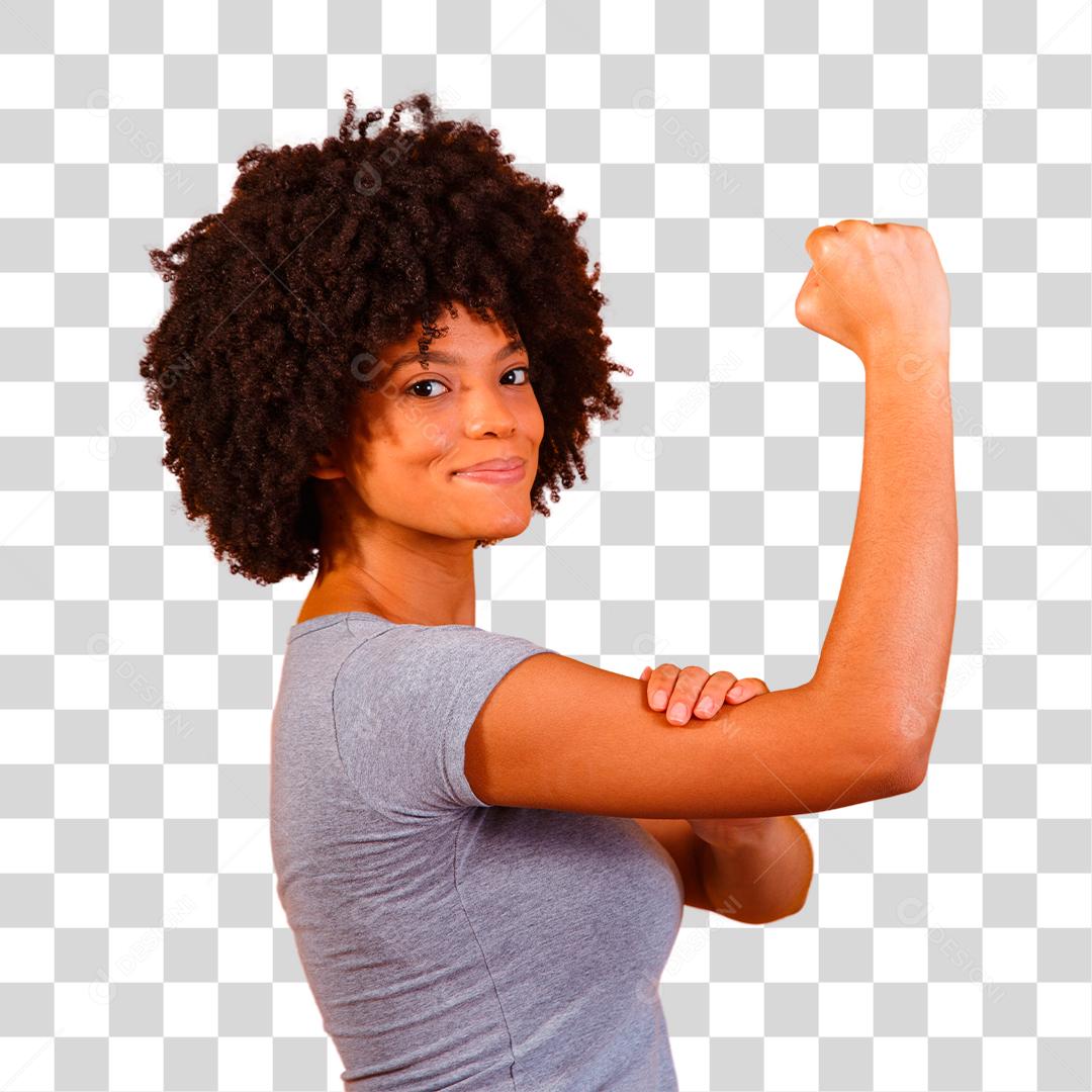 Mulher Afro o Punho do Poder Feminino