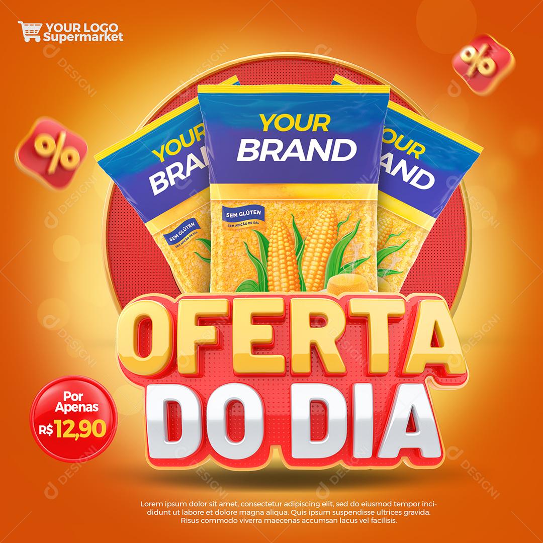 Social Media Oferta do Dia Supermercado PSD Editável