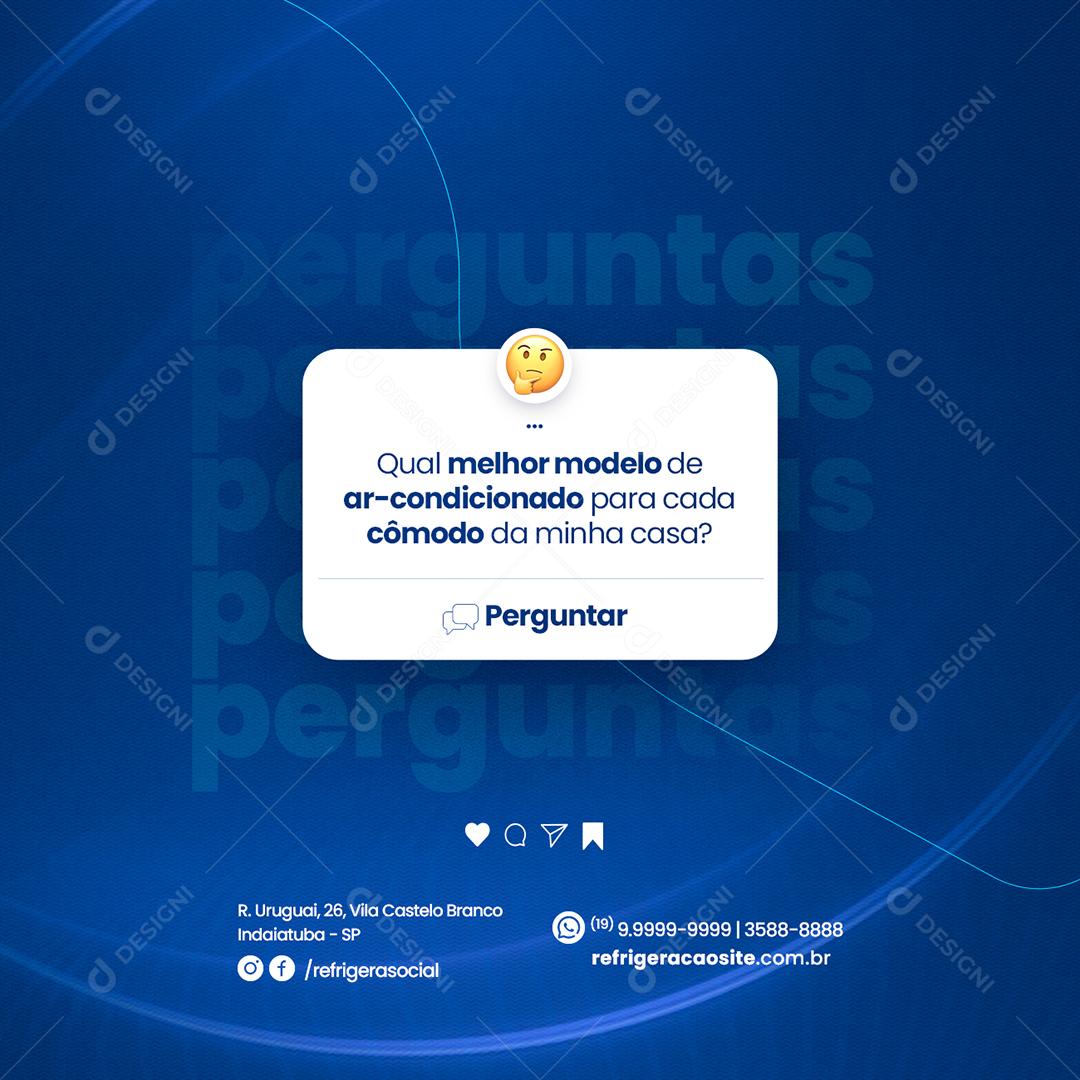 Social Media Qual Melhor Modelo de Ar Condicionado PSD Editável