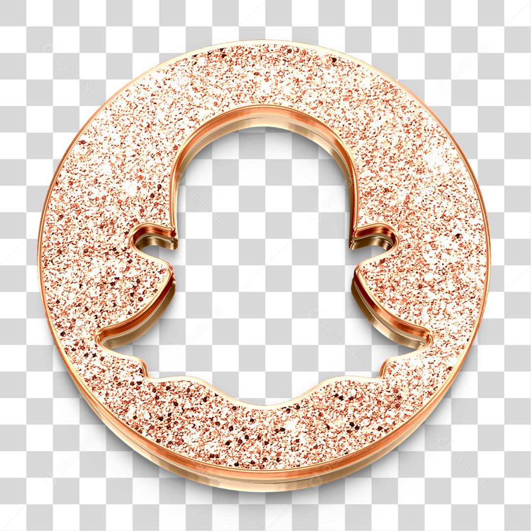 Ícone 3D de Snapchat Dourado PNG Transparente Logo
