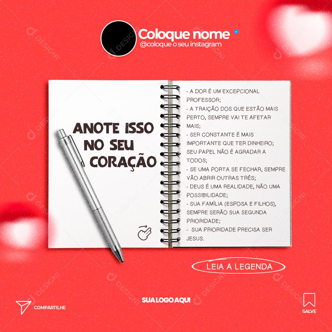 Social Media Frase Motivacional PSD Editável