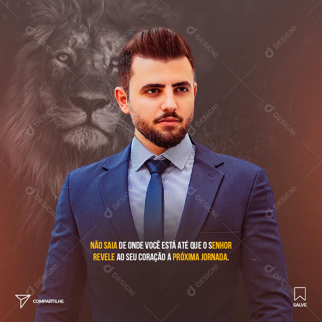 Social Media Frase Não Saia de Onde Você Está PSD Editável