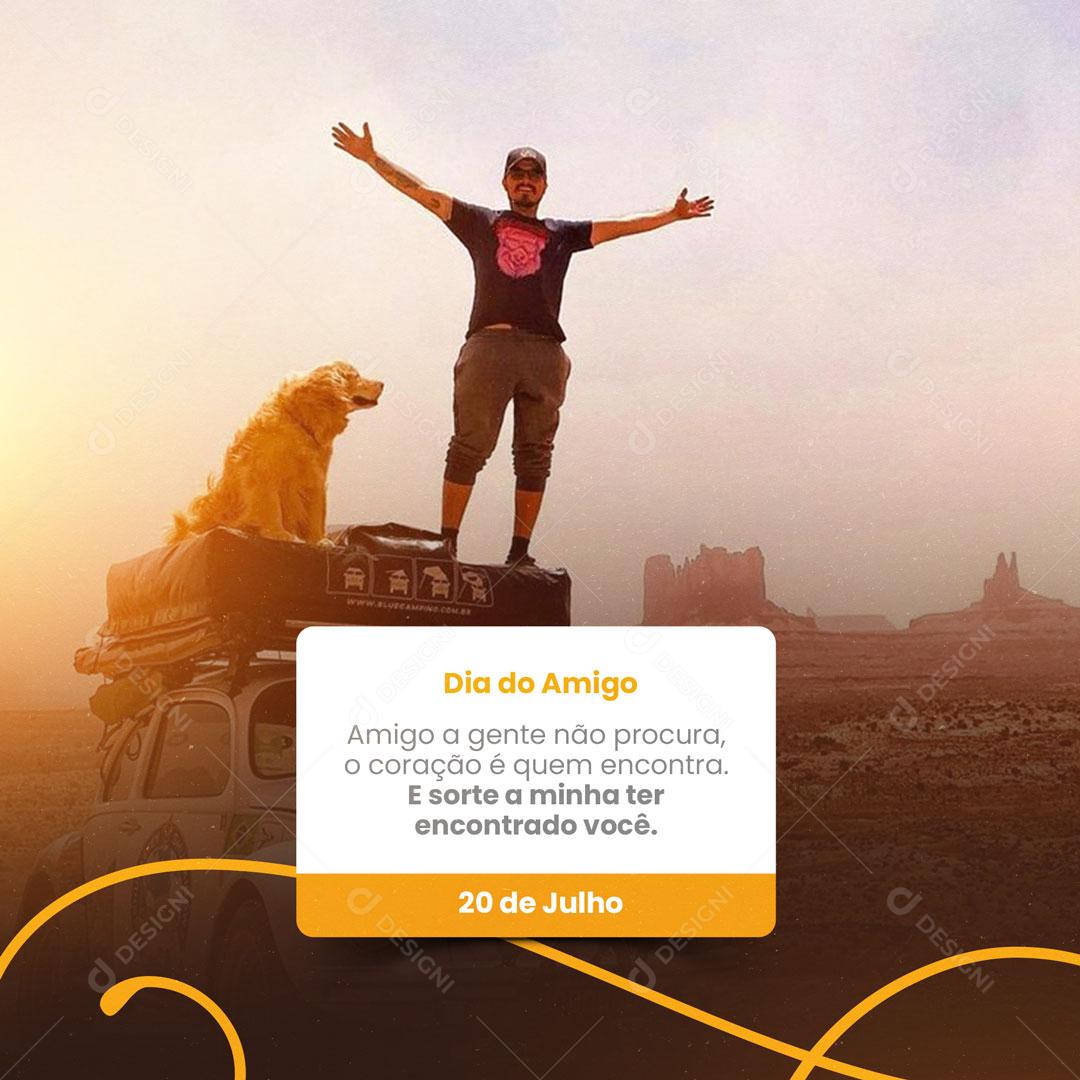 Social Media Dia do Amigo 20 de Julho PSD Editável