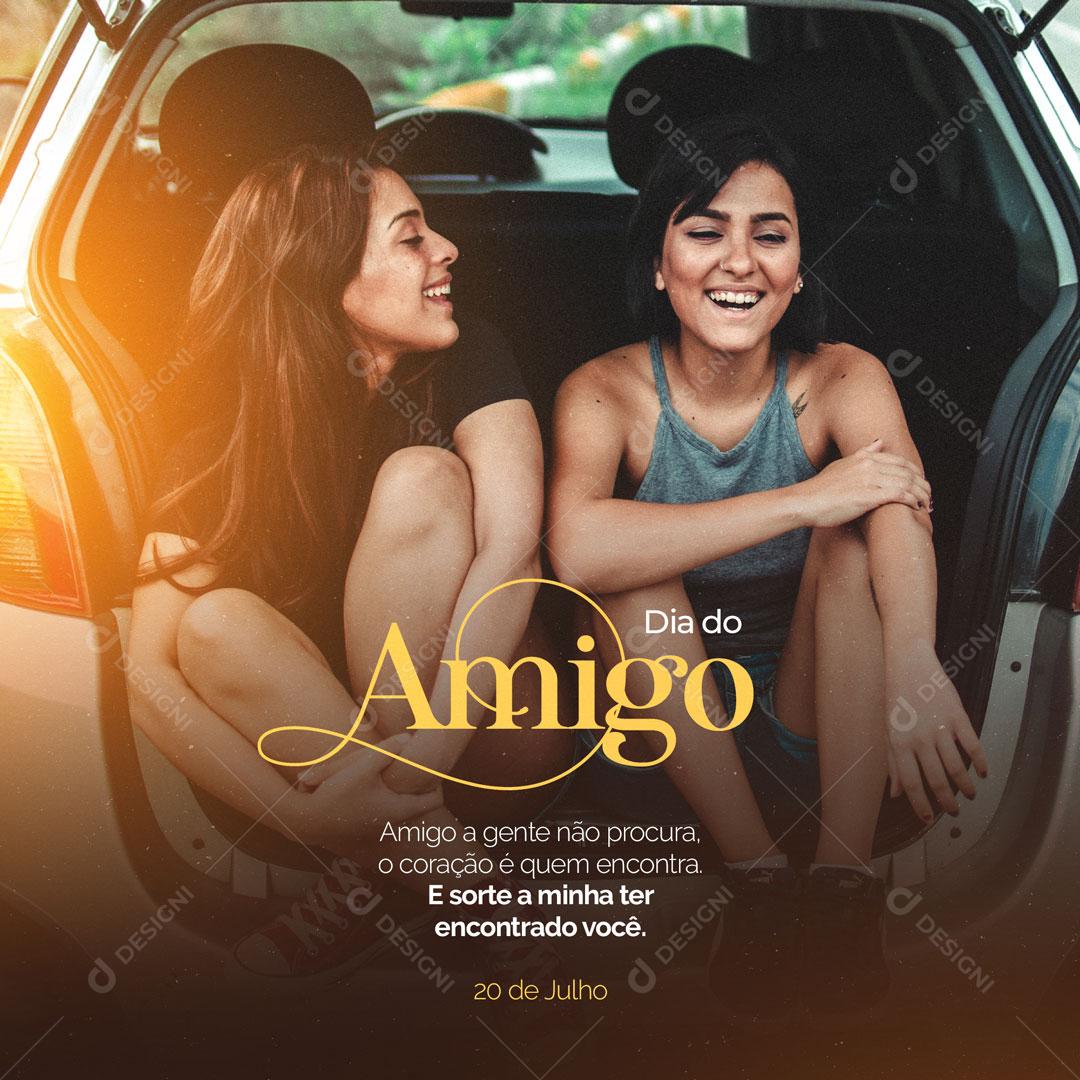 Social Media Dia do Amigo 20 de Julho PSD Editável