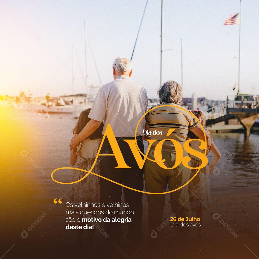 Social Media Dia dos Avós Vovó e Vovô PSD Editável