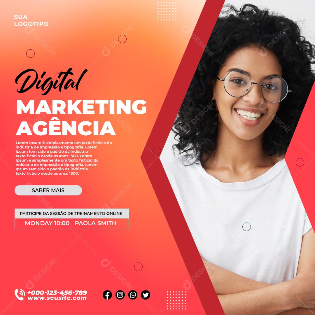 Digital Marketing Agência Social Media PSD Editável