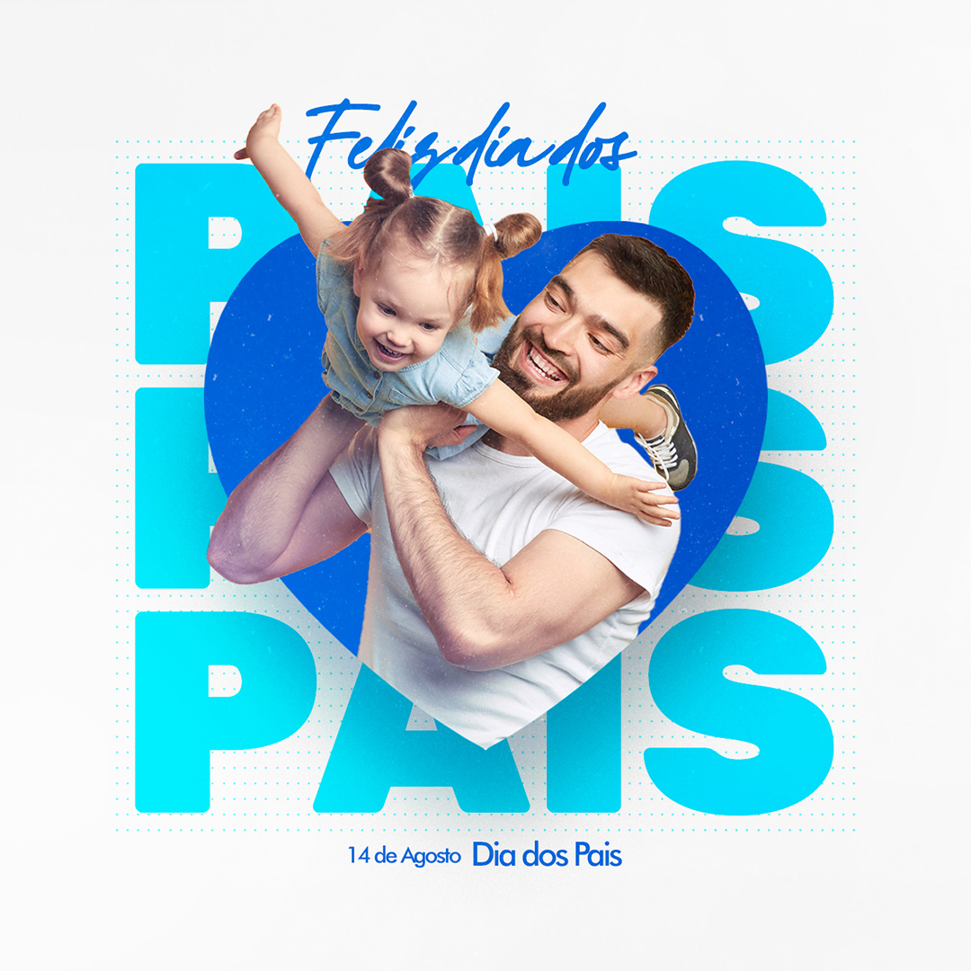 Social Media Feliz Dia dos Pais 14 de Agosto PSD Editável