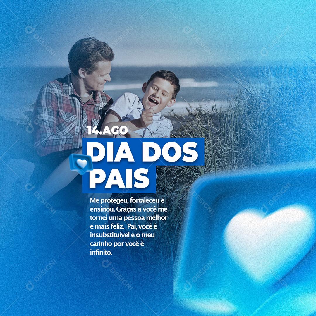 Social Media Me protegeu Fortaleceu e ensinou Dia dos Pais PSD Editável