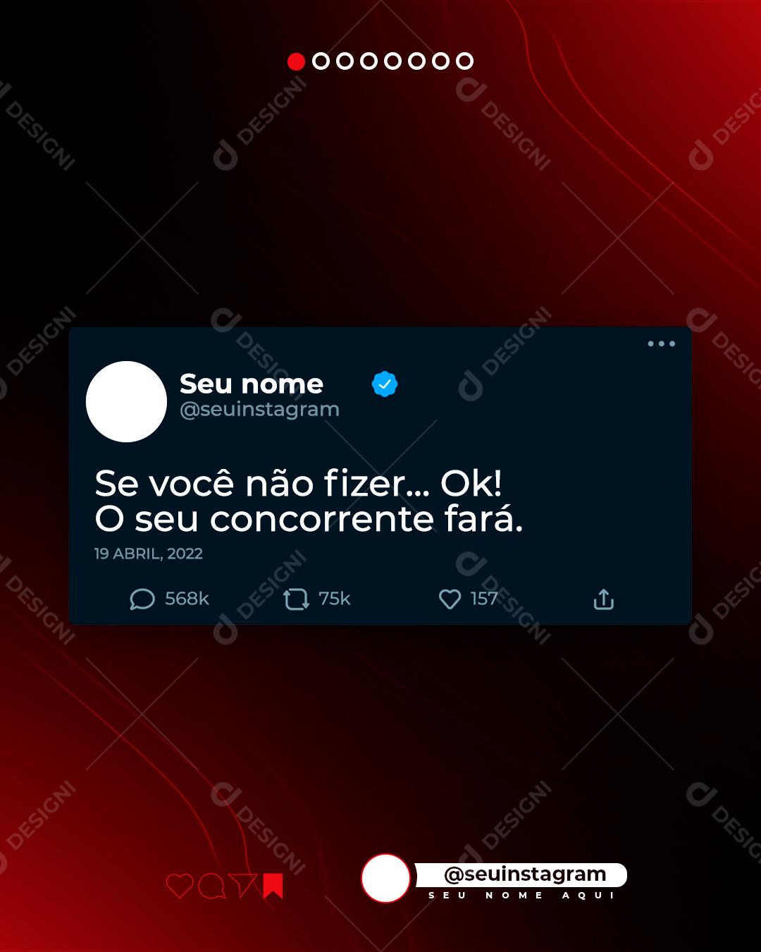 Social Media Stort Para Instagram Se Você Não Fizer PSD Editável