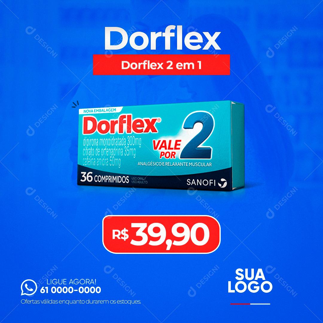 Social Media Farmacia Remedio Para Dor Dorflex  PSD Editável