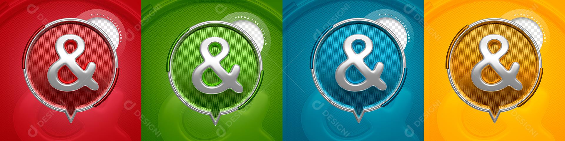 Ícones Comercial & 3D Para Composição PSD