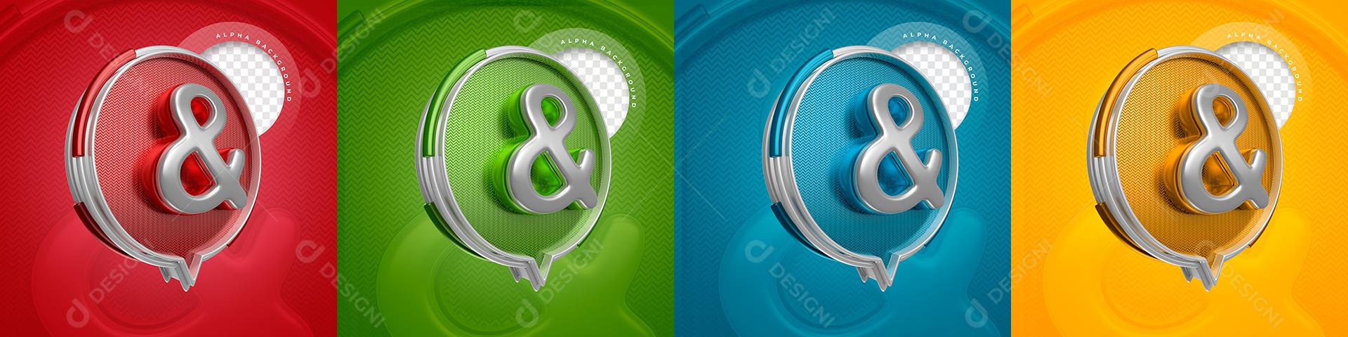 Ícones Comercial & 3D Para Composição PSD