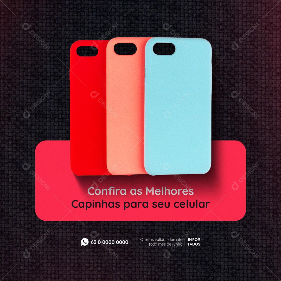 Loja de Importados Capinhas Para Celulares Social Media PSD Editável