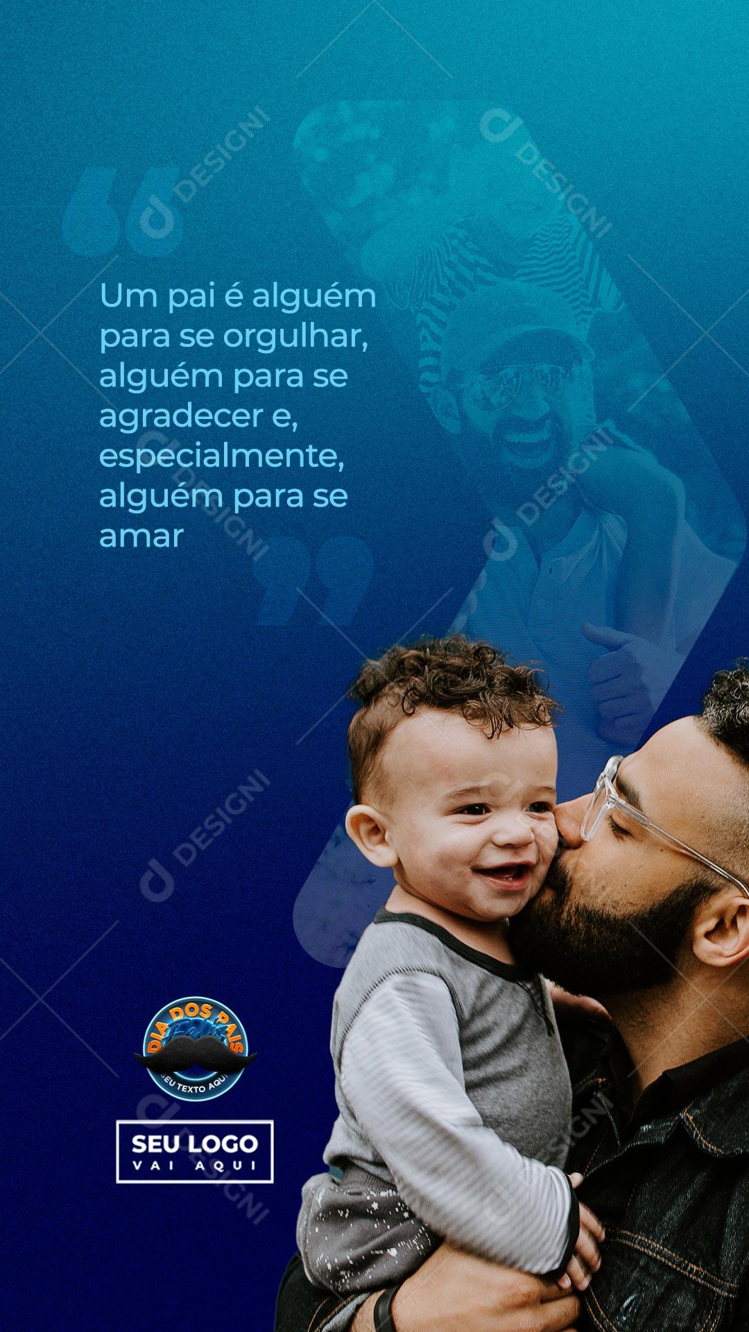 Social Media Story Dia dos Pais Filho Amor PSD Editável