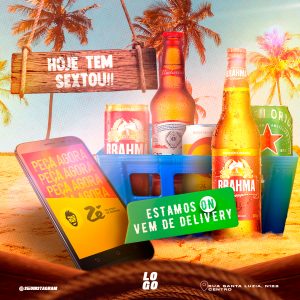 Social Media hoje tem Sextou Estamos On Delivery Distribuidora PSD Editávek