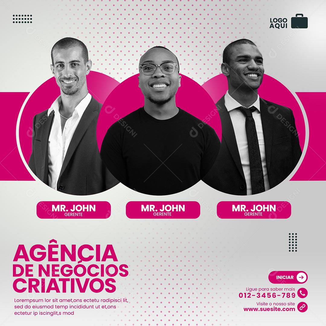 Social Media Marketing Agência de negócios Criativos PSD Editável