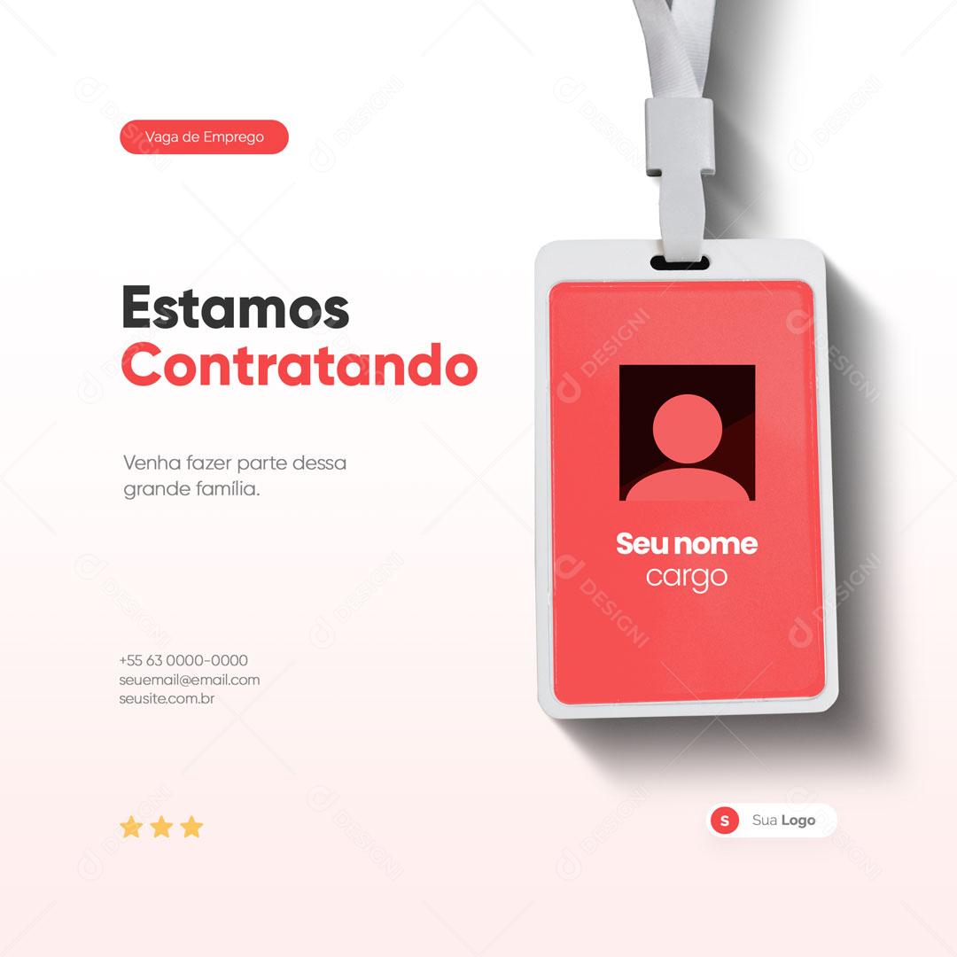 Estamos Contratando Social Media PSD Editável