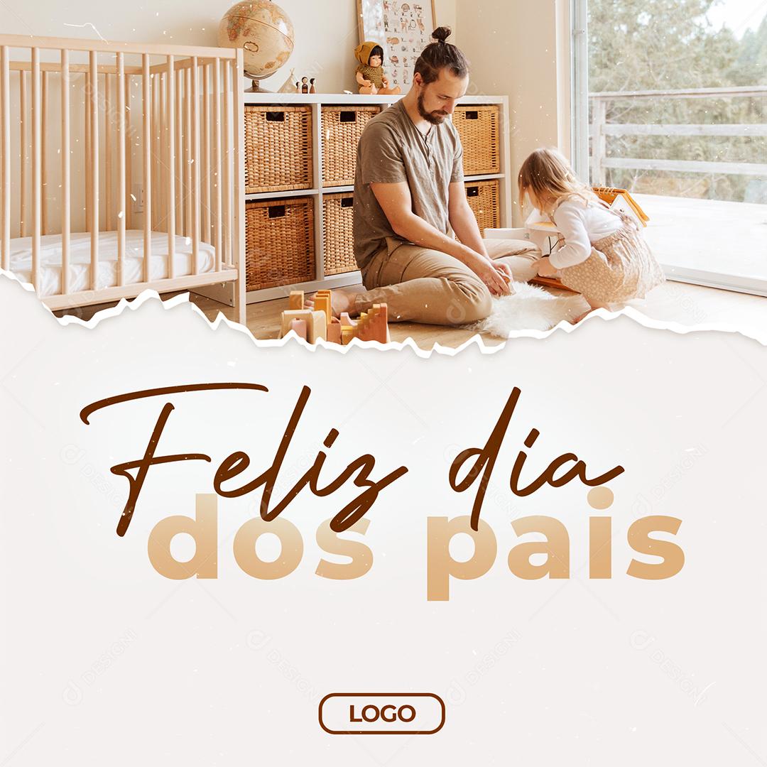 Social Media Feliz Dia dos Pais 14 de Agosto PSD Editável