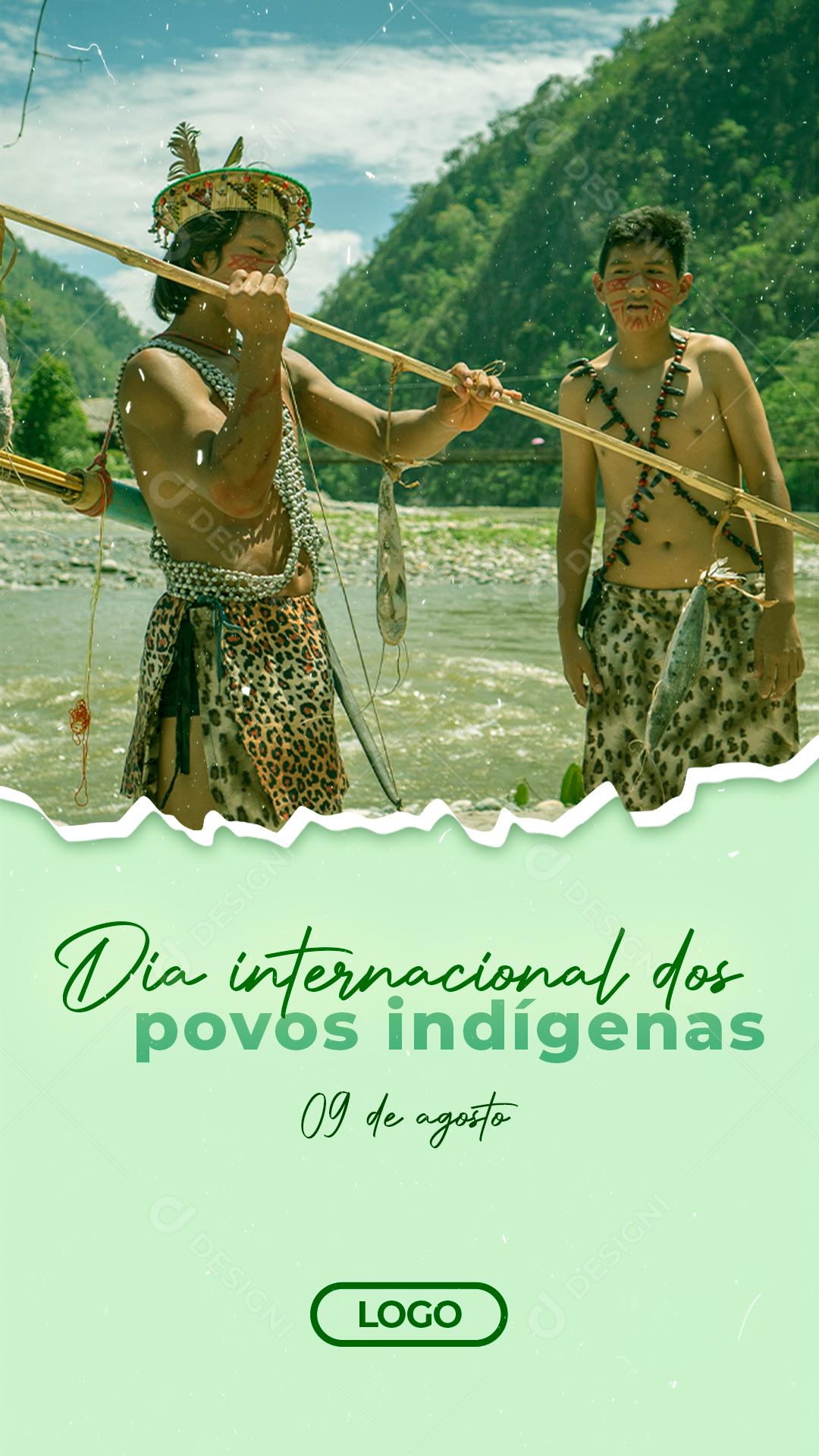 Story Dia Internacional dos Povos Indígenas 9 de Agosto Social Media PSD Editável