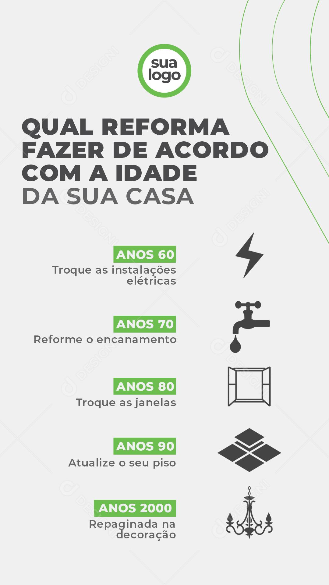 Story Qual Reforma fazer Materiais De Construção Social Media PSD Editável