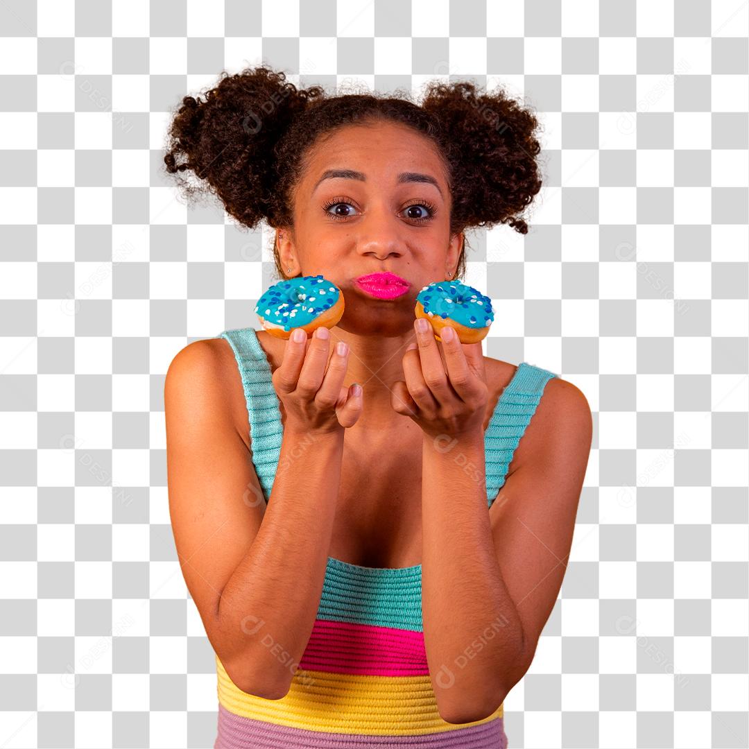 Linda Jovem Afro com pirulitos