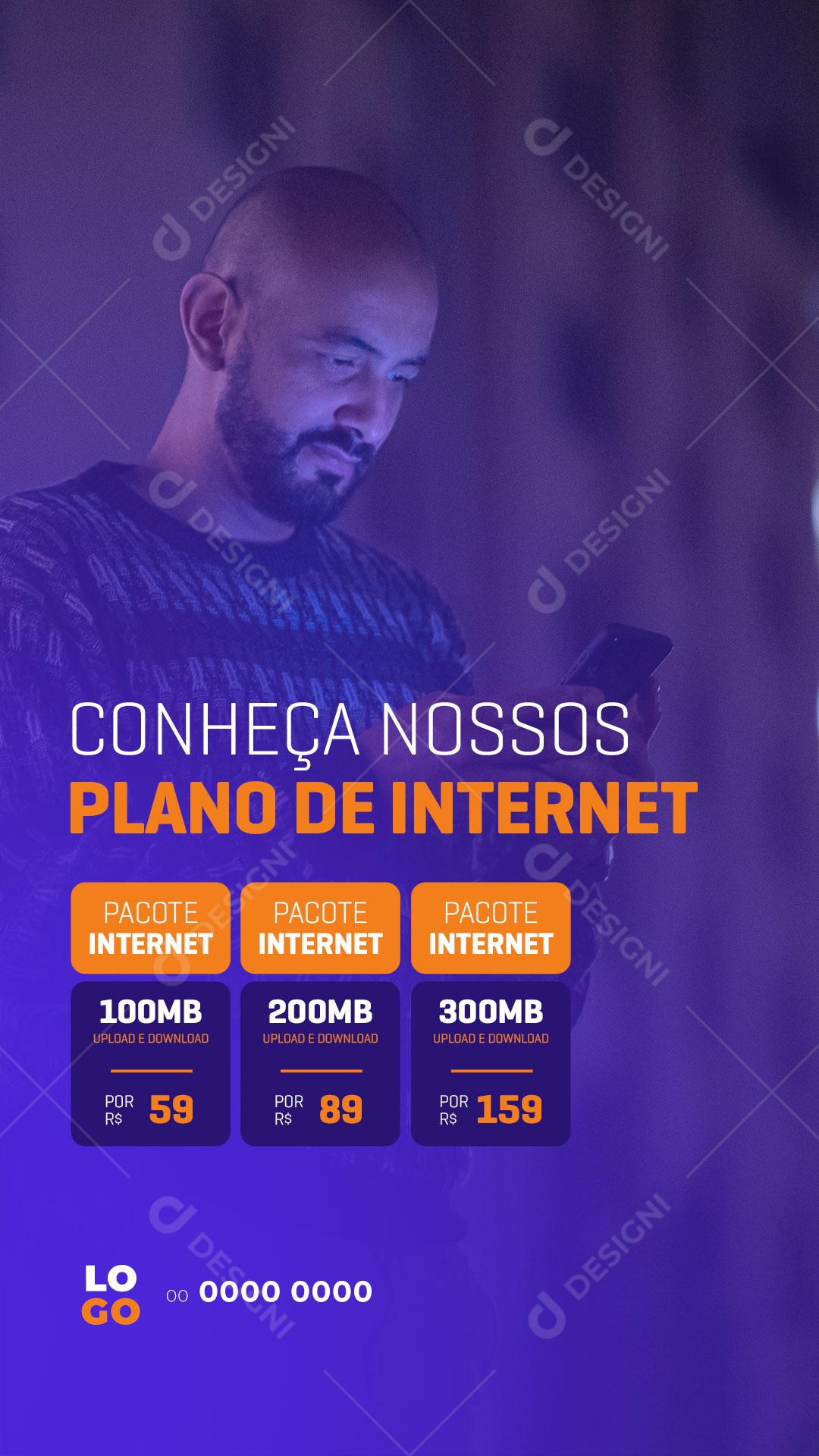 Story Provedor de Internet Conheça Nosso Planos de Internet Social Media PSD Editável