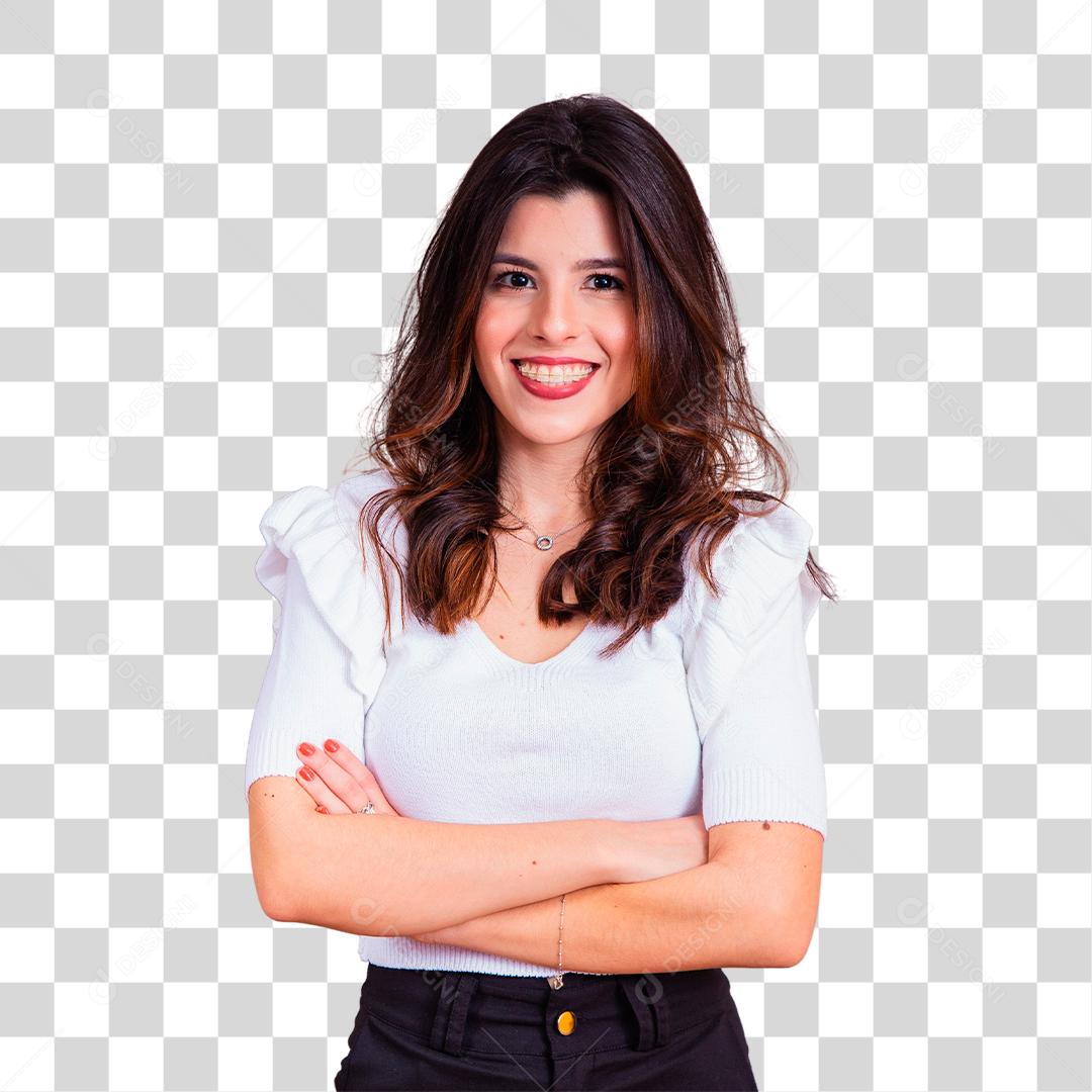 Mulher bonita com roupa branca